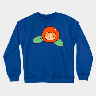 Orange Citrus Tabby Cat Face Crewneck Sweatshirt